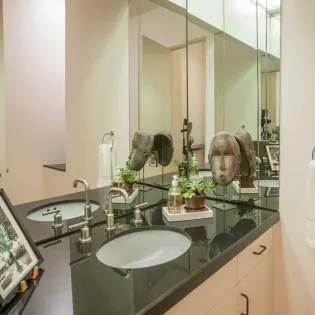 montecito modern powder room