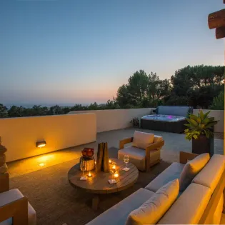 montecito modern spa patio